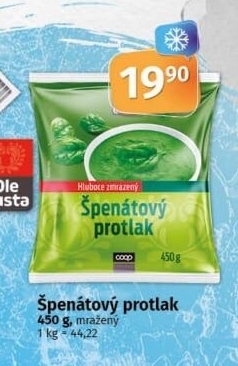 Špenátový protlak mražený Dle Gusta