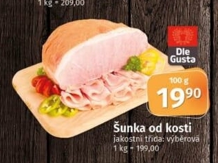 Šunka od kosti výběrová Dle Gusta