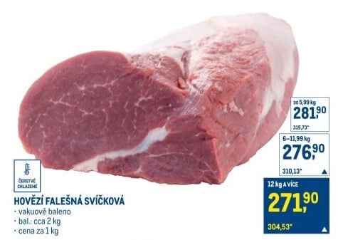 Hovězí plec kulatá - falešná svíčková