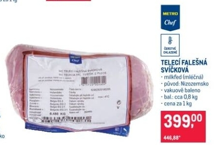 Telecí falešná svíčková Metro Chef