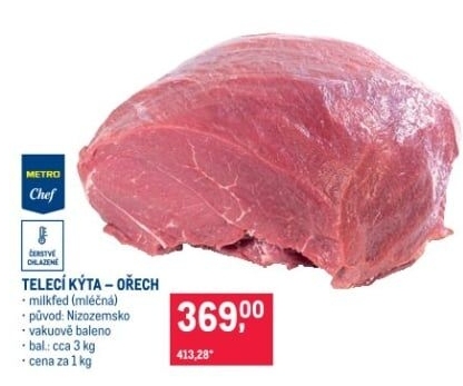 Telecí kýta - ořech Metro Chef