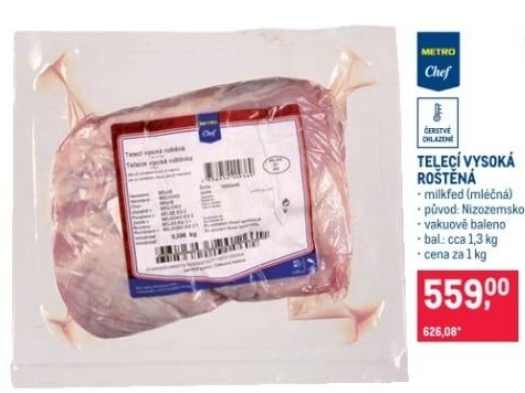 Telecí vysoká roštěná Metro Chef