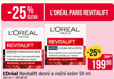 Balení krém denní a noční Revitalift L'
