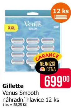 Náhradní hlavice dámské Smooth Venus Gillette