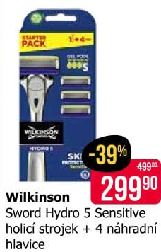 Pánský holící strojek Sword Hydro 5 Sensitive Wilkinson
