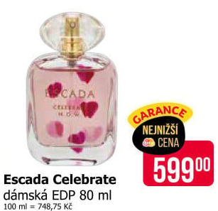 Parfémovaná voda dámská Celebrate Now Escada