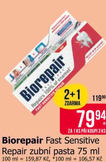 Pasta na zuby Fast Sensitive Repair Biorepair