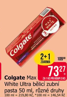 Pasta na zuby Max White Ultra Colgate