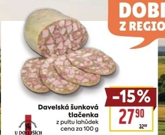 Davelská šunková tlačenka Řeznictví U Dolejších