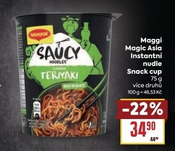 Instantní nudle Saucy noodles Magic Asia Maggi