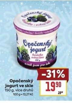 Jogurt ochucený Opočenský Bohemilk
