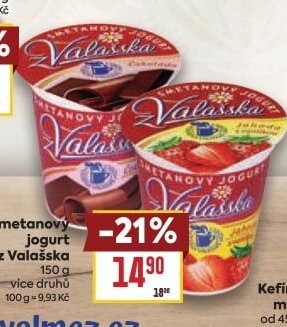 Jogurt smetanový ochucený z Valašska Mlékárna Valašské Meziříčí