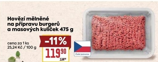 Mělněné hovězí maso