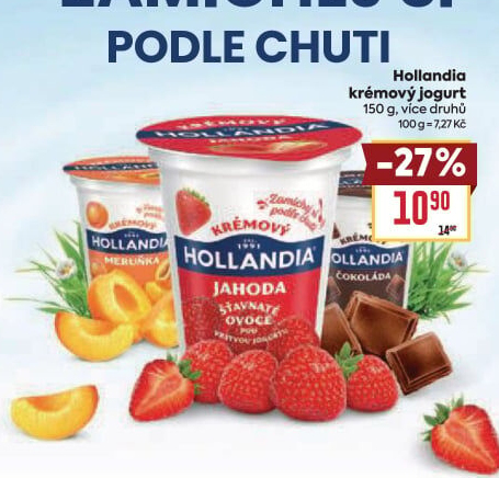 Ochucený jogurt krémový Hollandia
