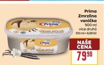 Zmrzlina ve vaničce Prima