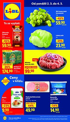 akční leták Lidl 2.3.2026-4.3.2026