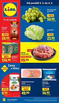 akční leták Lidl 2.3.2026-4.3.2026
