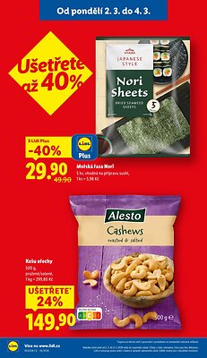 akční leták Lidl 2.3.2026-4.3.2026