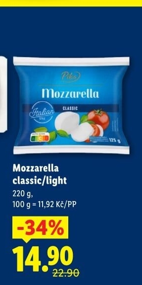 Sýr Mozzarella Light Pilos