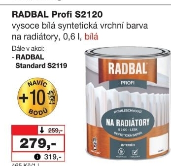 Barva na radiátory Profi Radbal