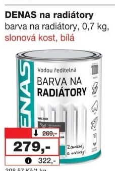 Barva na radiátory Radiátor Denas