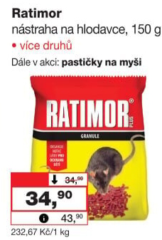 Granule proti hlodavcům Ratimor