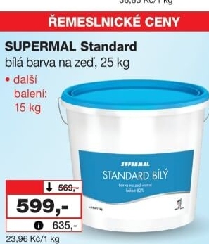 Interiérová barva Standard Supermal