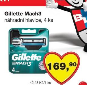 Náhradní hlavice pánské Mach 3 Gillette