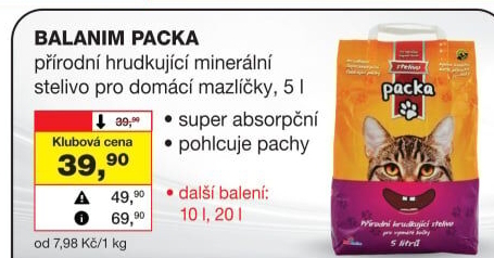 Stelivo pro kočky Packa Balanim