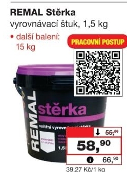 Vyrovnávací stěrka Remal