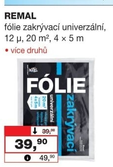 Zakrývací fólie Remal