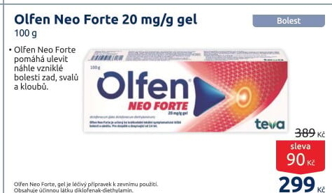 Gel proti bolesti a zánětu kloubů Olfen Neo Forte