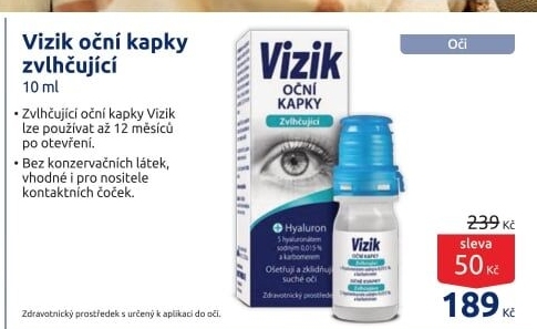 Kapky oční Vizik