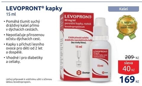 Kapky proti kašli Levopront