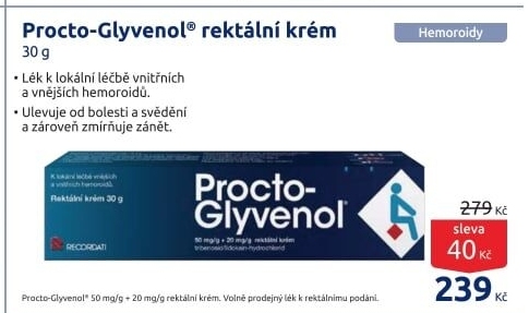 Krém na léčbu hemoroidů Procto-Glyvenol