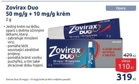Krém na opary Duo Zovirax