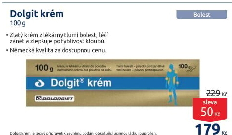 Krém proti bolesti a zánětu Dolgit