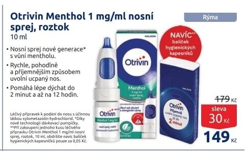 Nosní sprej 1 mg/ml Otrivin