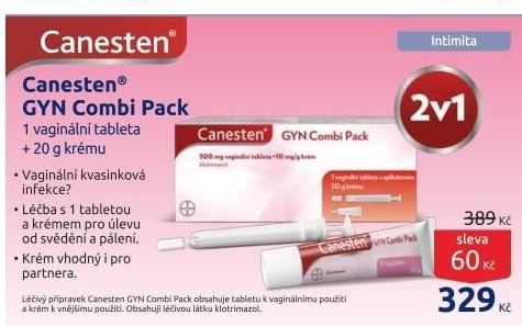 Sada na léčbu vaginální mykózy Combi Pack Gyn Canesten