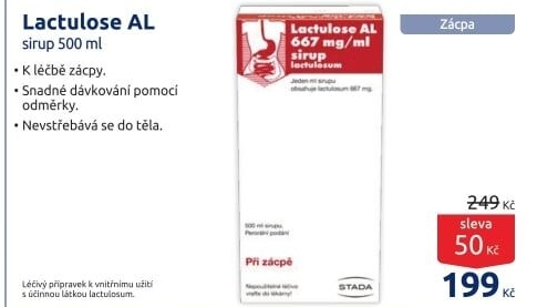 Sirup proti zácpě Lactulose Al