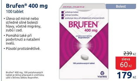 Tablety proti bolesti 400 Brufen Viatris
