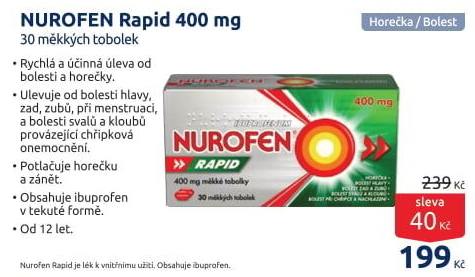 Tablety proti bolesti Nurofen Rapid