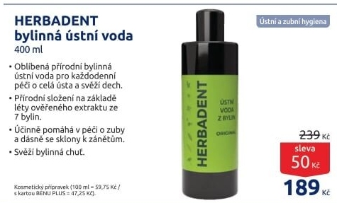 Ústní voda bylinná Herbadent