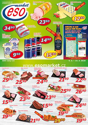 akční leták ESO MARKET 4.3.2026-15.3.2026