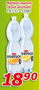 Ochucená voda Mattoni Esence