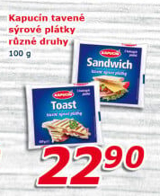 Sýr tavený plátky Kapucín