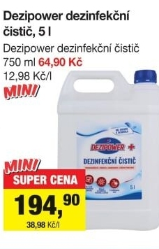 Dezinfekční čistič Dezipower