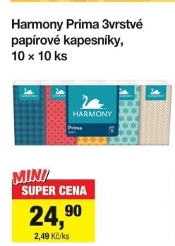 Papírové kapesníčky 3vrstvé Harmony