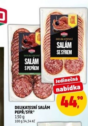 Salám delikatesní se sýrem Maso Příbram