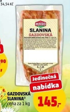 Slanina Gazdovská Maso Příbram